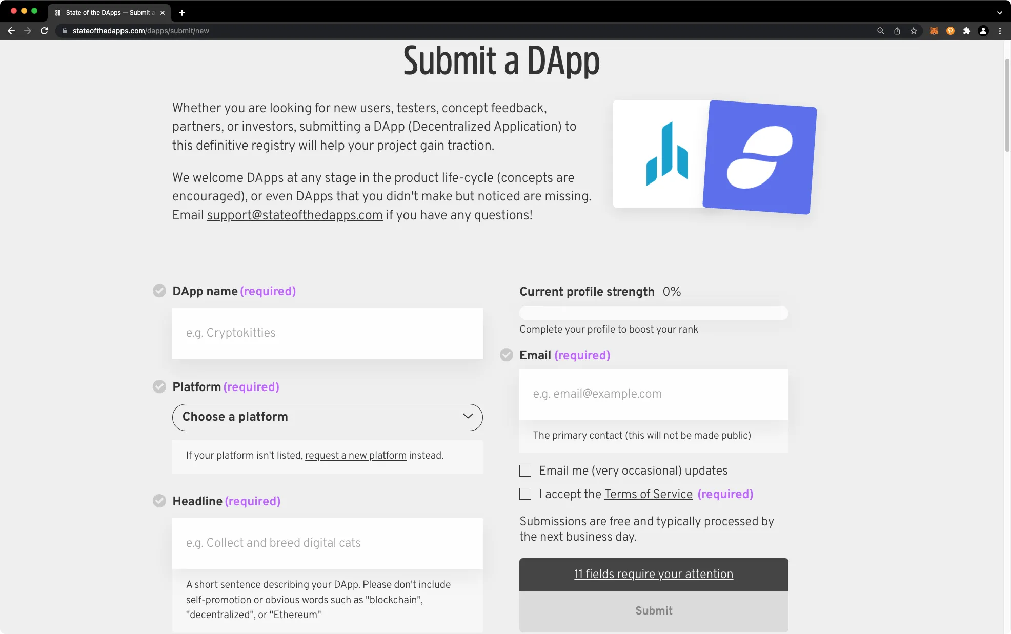 How to Submit your DApp