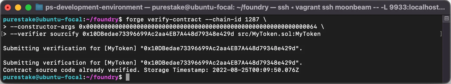 Foundry Contract Deploy and Verify