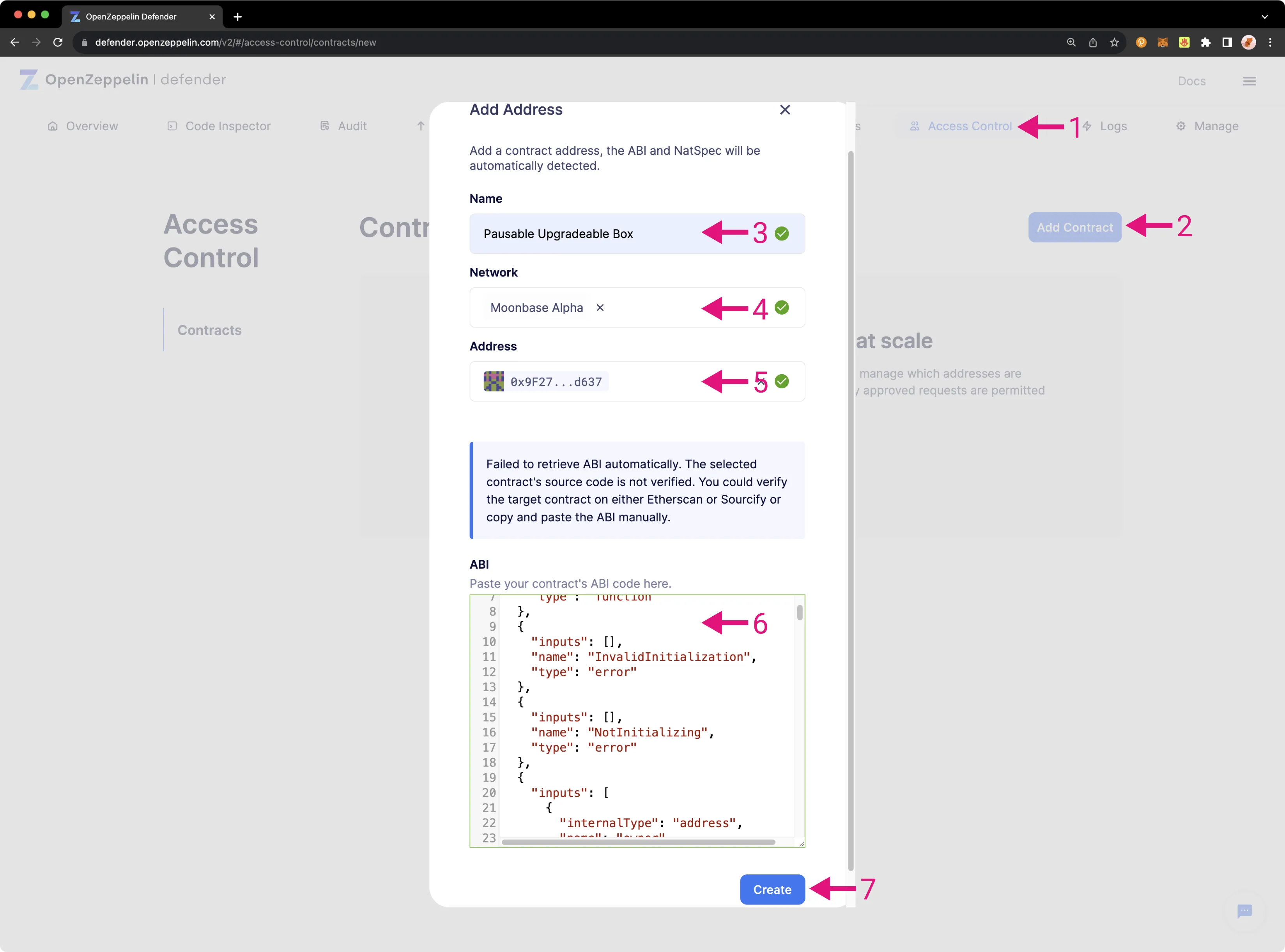 OpenZeppelin Defender Access Control Add Contract