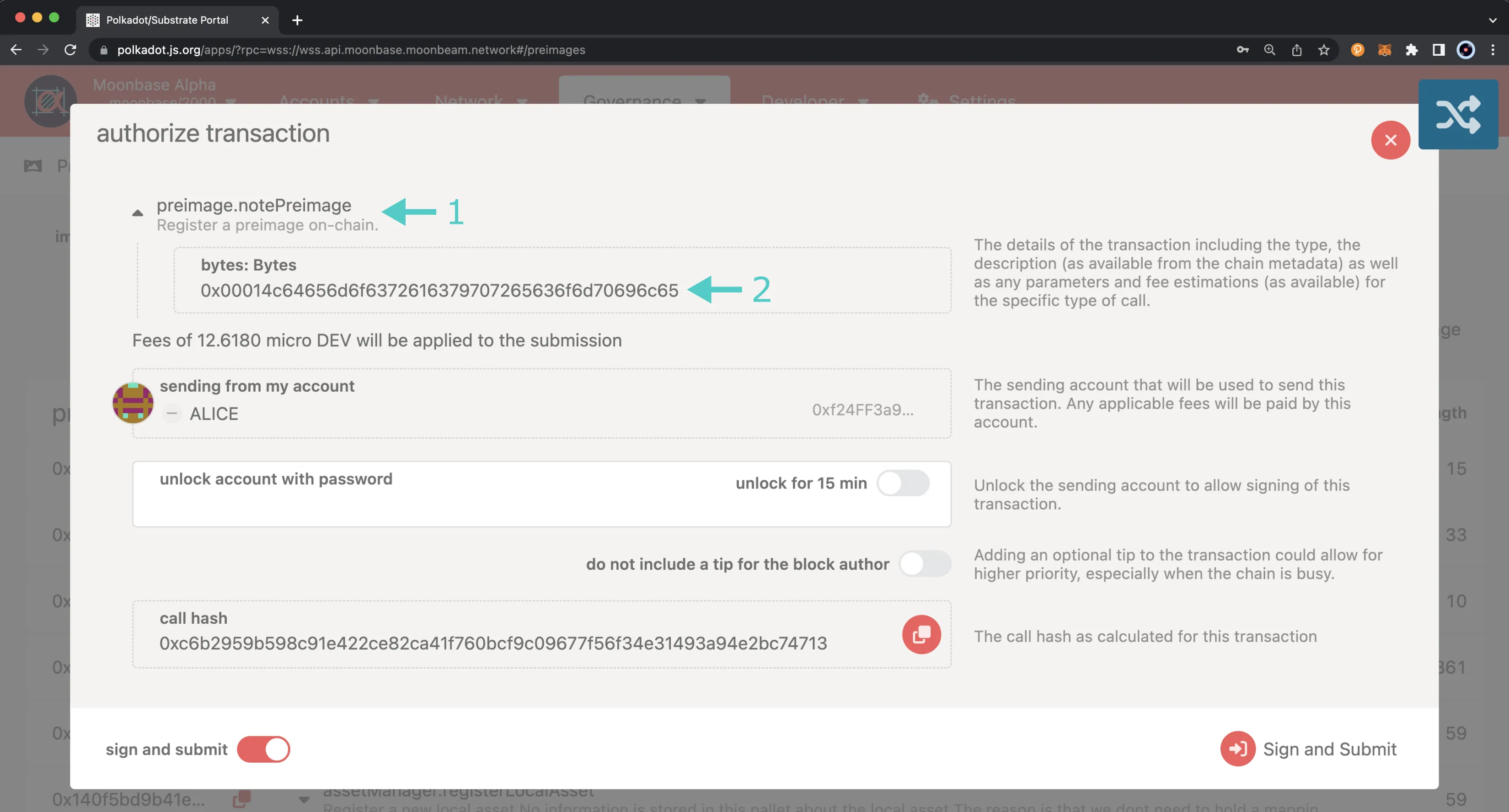 Get the encoded proposal