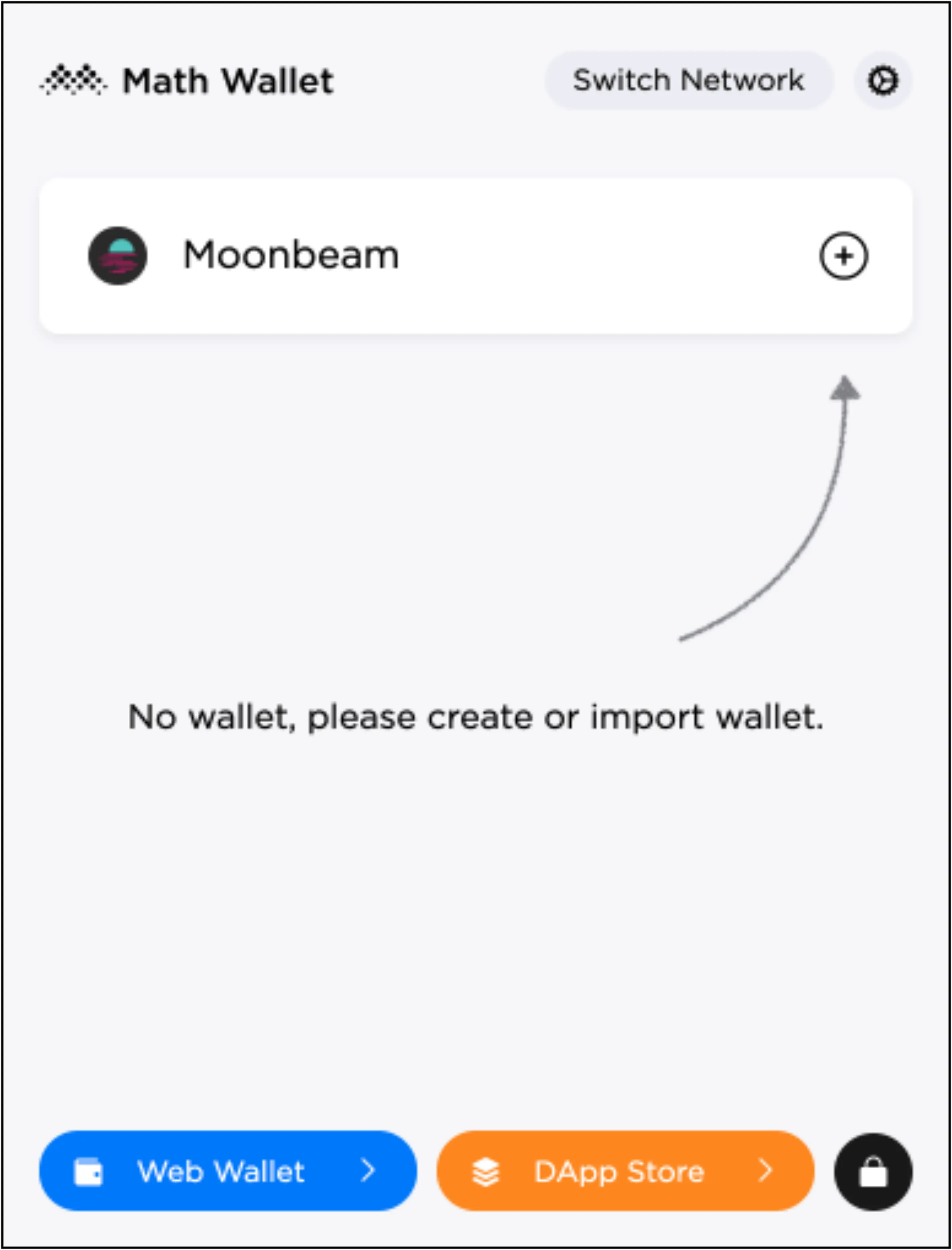 Wallet Connected to Moonbeam