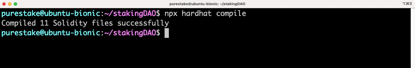 Learn how to compile your Solidity contracts with Hardhat.