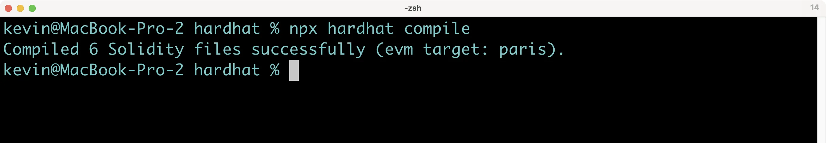 Compile contracts using Hardhat